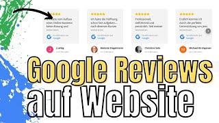 Google Referenzen auf Website einbinden - Google review plugin WordPress