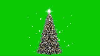 Free Full HD Animated Christmas Tree Green Screen | No Copyright