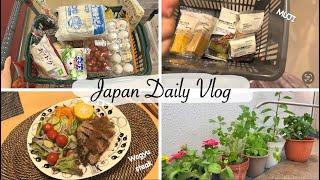 Wagyu steak dinner, buy snacks at MUJI, gardening | housewife daily in japan