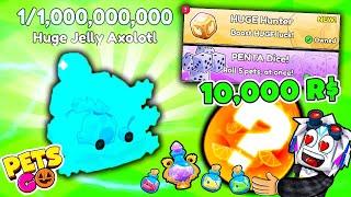 Я ПОТРАТИЛ 10000 РОБУКСОВ НА ГЕЙМПАССЫ HUGE HUNTER + х5 РОЛЛЫ В ROBLOX PETS GO