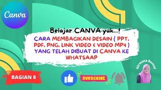 Cara Membagikan Desain Canva ke Whatsapp ( Tutorial Canva Bagian 8 )