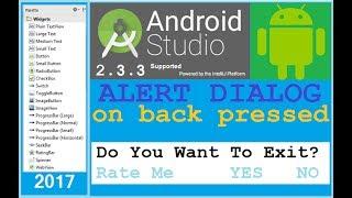 Android studio tutorial - Android alert dialog example - Alert dialog on back press. NEW