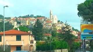 Driving from Imperia to Cervo, Italy