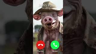 John Pork is Calling in OHIO!   #shorts #johnpork #pixar #creepypasta #ohio #inohio #pig #pigman