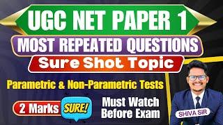 Para & Non-Parametric Tests | UGC NET Paper 1 | Important Topic by Shiva Sir @AchieversAddaAA