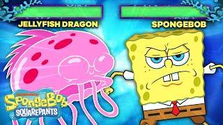 If SpongeBob Was a Fighting Arcade Game: Jellyfish Boss Battle! | SpongeBob SquareOff