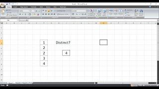 Count Distinct Values in Excel