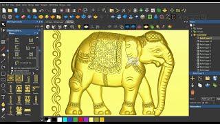 How to make 3D Elephant in Artcam