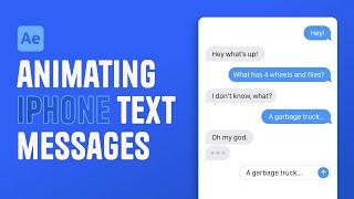After Effects Tutorial - Animating iPhone text messages