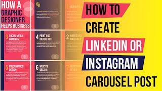 How to Create Linkedin or Instagram Carousel Post | Illustrator | Graphic Design