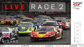 LIVE | Race 2 | Misano | Fanatec GT Europe 2024 (English)