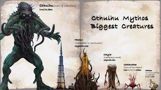 How Big are the Largest creatures in Cthulhu mythos Books?