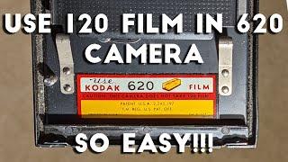 620 Film: How To Use 120 Film in 620 Camera (SUPER QUICK + EASY)