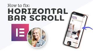 How to Fix Horizontal Bar Scroll in mobile with Elementor