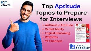 Top Aptitude Topics to Prepare for Interview | Websites & YT Channels for Aptitude