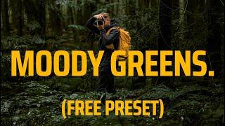 Edit Moody Greens - FREE PRESET - Dark Forest Greens Lightroom Tutorial