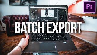 How to BATCH EXPORT MULTIPLE CLIPS in Adobe Premiere Pro