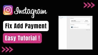 Instagram Add Payment Method Not Working !