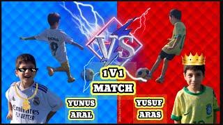 YUSUF ARAS VE YUNUS ARAL KARŞI KARŞIYA GELDİ | 1V1 FOOTBALL #shortsfutbol #football