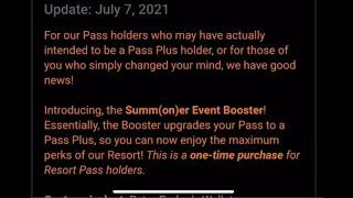 An Update For The Resort Pass Holders