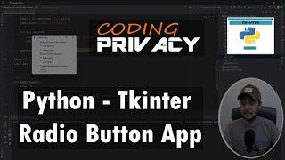 14. Creating Radio Button App in Tkinter (Python)