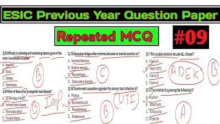 esic previous year question paper।esic exam preparation for staff nurse। esic important questions
