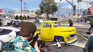 GTA 5 - Vespucci Beach Vagos Shootout + Ten Star Escape