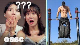 Korean Girls React To U.S. Military Workout | 𝙊𝙎𝙎𝘾