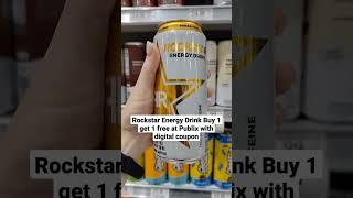 Rockstar energy drink buy 1 get 1 free at Publix #publix #buy1get1free #rockstar #energydrink