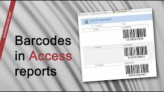 How to add barcodes to a report in Microsoft Access