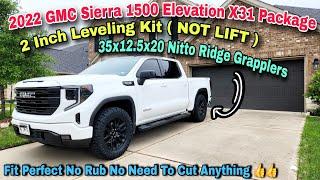 2022 GMC Sierra 2 inch Leveling Kit With  35s Nitto Ridge Grapplers