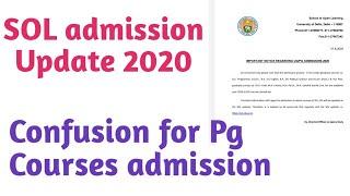 DU SOL ADMISSION UPDATE 2020,! SOL UG/ PG ADMISSION 2020