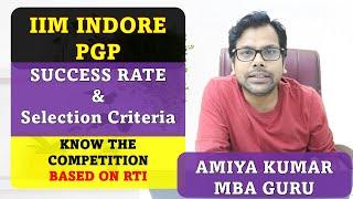 IIM Indore PGP BATCH Details |  Know the Competition, Phase wise Selection Criteria - Based on RTI