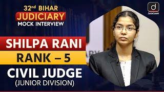 Shilpa Rani, Rank – 5 | Civil Judge | 32nd Bihar Judicial Services Topper | Drishti Judiciary