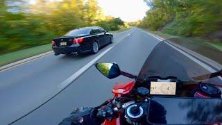 DUCATI PANIGALE V4S - E60 BMW M5 V10 - POV PURE SOUND