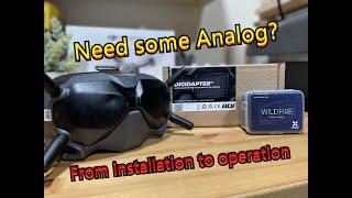 Convert DJI V2 Goggles to Analog with Digi adaptor + Analog module