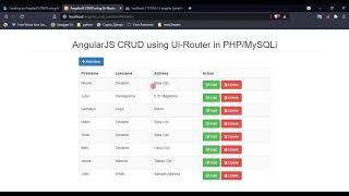 Creating an AngularJS CRUD using UI-Router and PHP Tutorial Demo