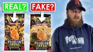 Which is Real or Fake? Pokemon Paldean Fates Opening