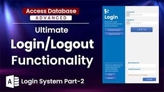 Login Logout System in Access Database Project Part-2