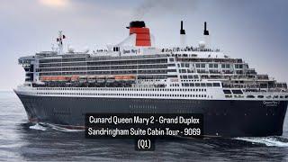 Cunard Queen Mary 2 - Grand Duplex Sandringham Suite Cabin Tour - 9069 (Q1)