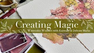 Creating Abstract Magic: Watercolor Wonders with Kuretake Gansai Tambi and Delicate Mark Making