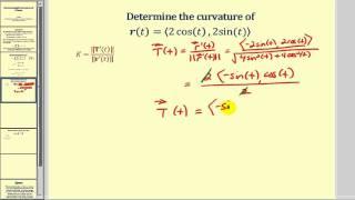 Determining Curvature of a Curve Defined by a Vector Valued Function