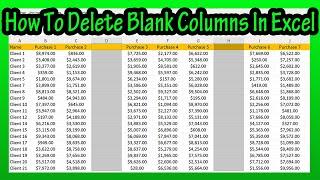 How To Delete (Remove) Blank Or Empty Columns In Excel Explained