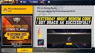 I GOT DRACO AK REDEEM CODE | DRACO AK REDEEM CODE FREE FIRE TAMIL | GAMING PUYAL