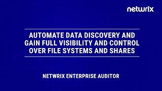 Netwrix Enterprise Auditor Automated Data Discovery Demo