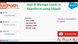 Creating and  Managing Lead in Salesforce using Uipath | Salesforce Automation