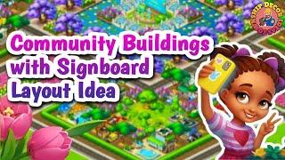 Community Buildings with Signboard Layout Idea || Township ||