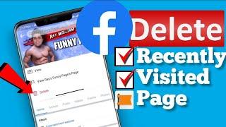 Delete recently visited pages on Facebook || How to remove recently visited pages on Facebook