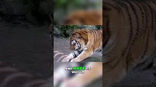 Wild Tiger's Daring Escape Caught on Camera! #animals #escape#extinction  #wildlife