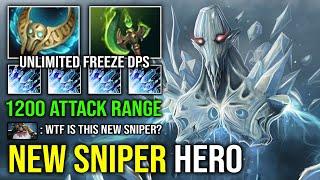 NEW SNIPER HERO 1200 Attack Range Unlimited Freeze DPS with Revenant's Brooch + Parasma AA Dota 2